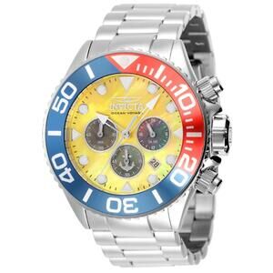 Invicta Ocean Voyage Men's Stainless Steel Watch with Yellow Dial (48596)